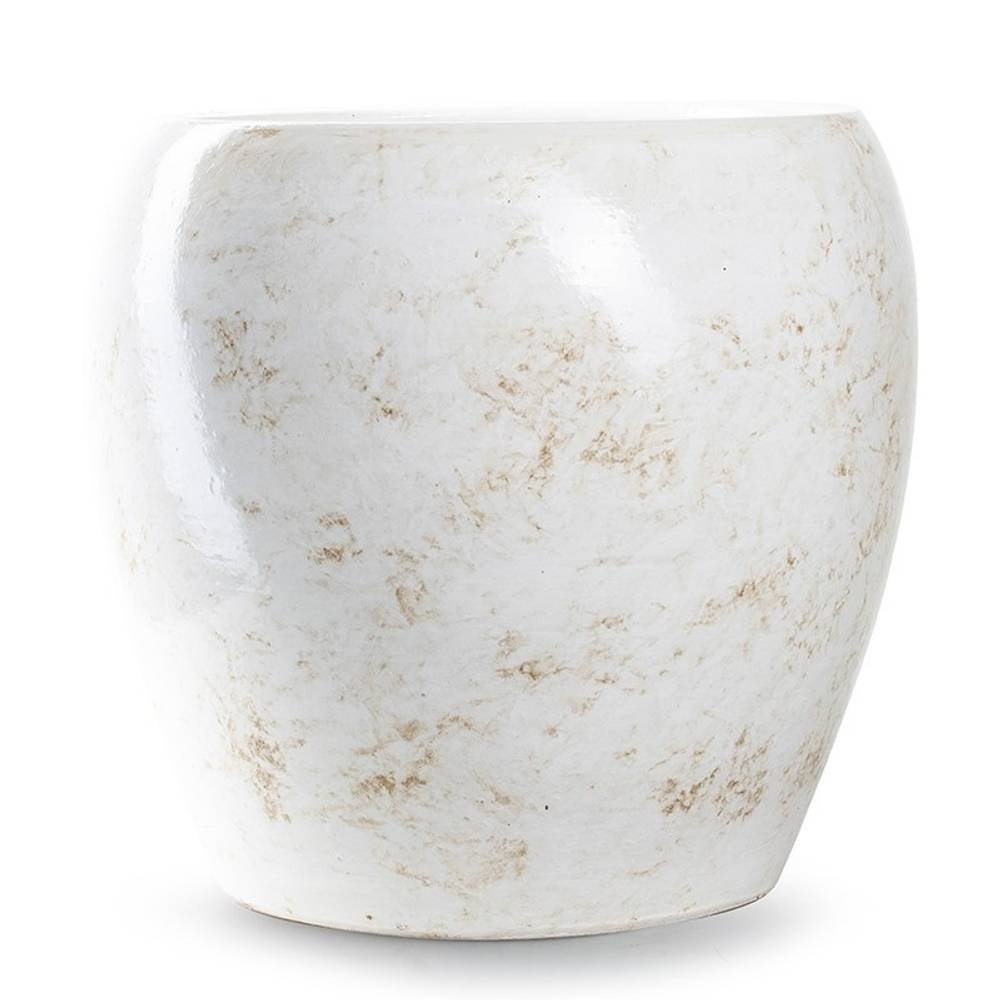 Keramik Übertopf Doug weiss D29cm H26cm 