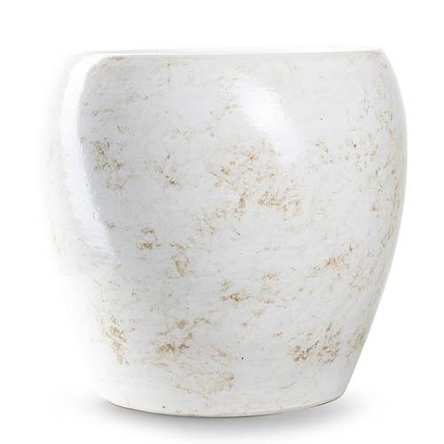 Keramik Übertopf Doug weiss D29cm H26cm 