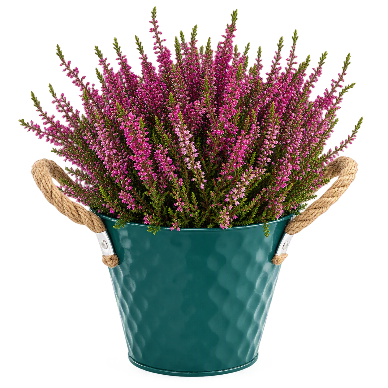 Zink Übertopf Fancy grün D13cm H12.5cm