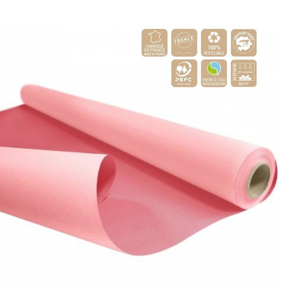 Papier Rolle 80cm Duo rosa 60gr 40m