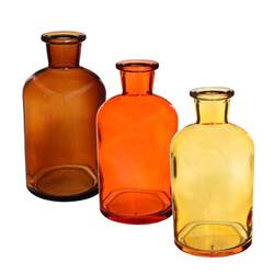 Glas Flasche Riga mix Herbst D02/07cm H12cm