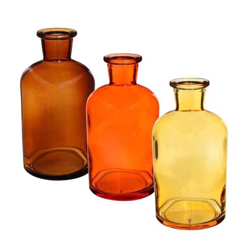 Glas Flasche Riga mix Herbst D02/07cm H12cm