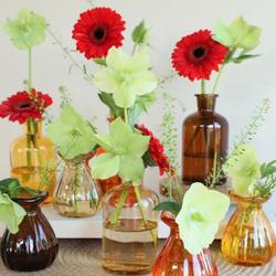 Glas Flasche Riga mix Herbst D02/07cm H12cm