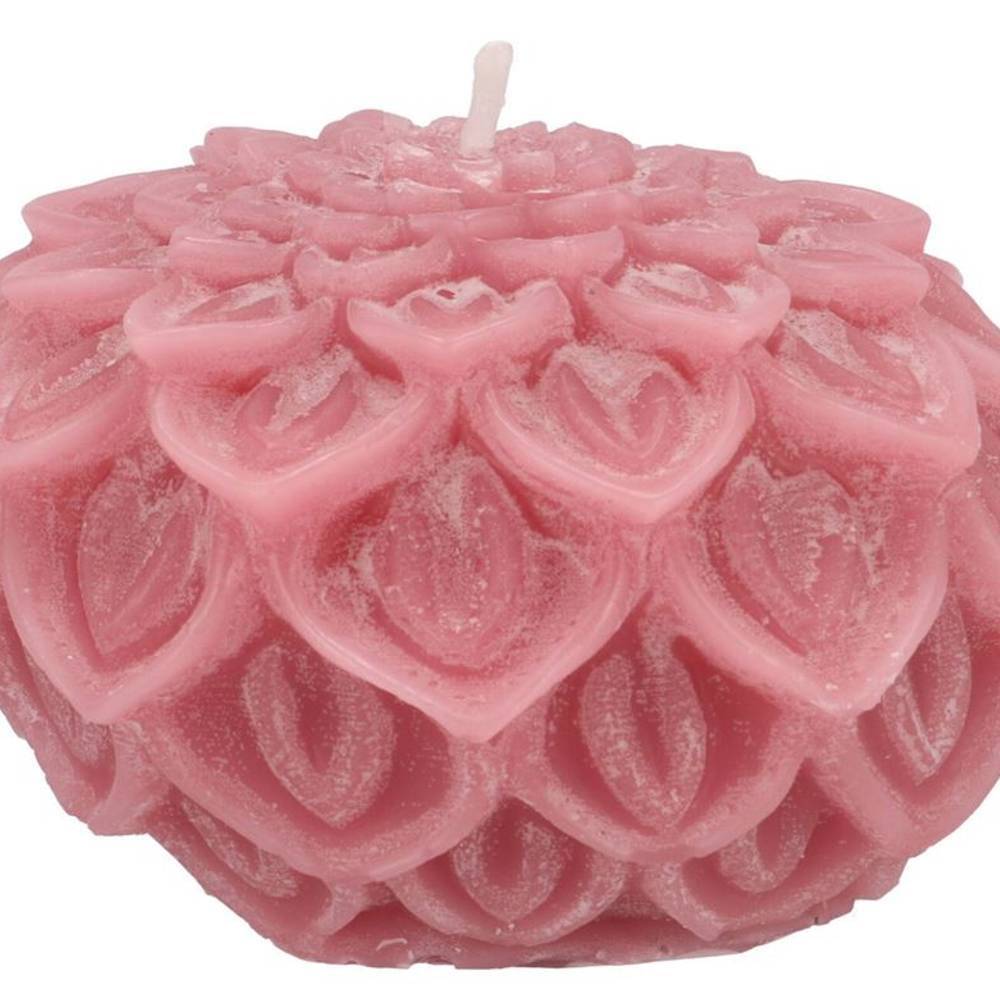 Kerze Dahlia alt rosa 15x10cm