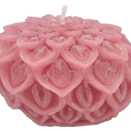 Kerze Dahlia alt rosa 15x10cm