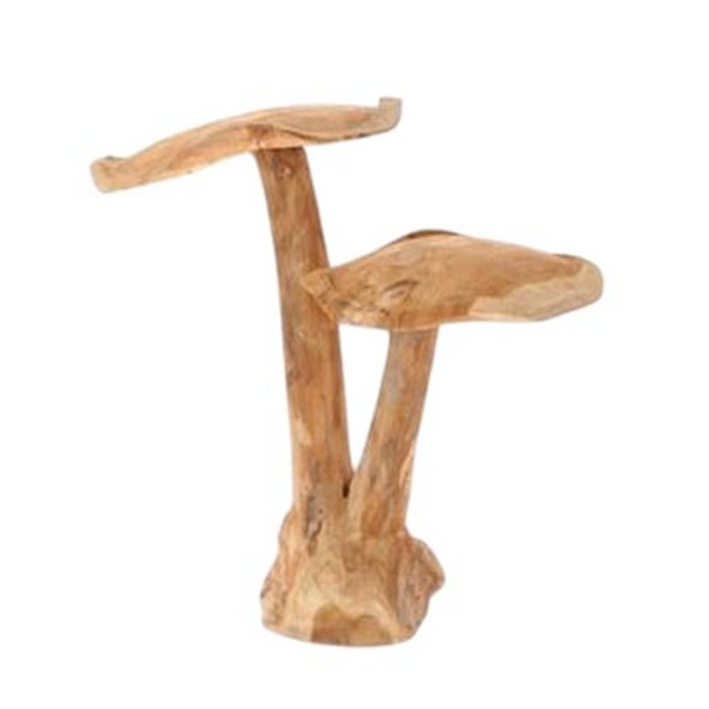 Teakholz Pilz natur 40x35x39cm