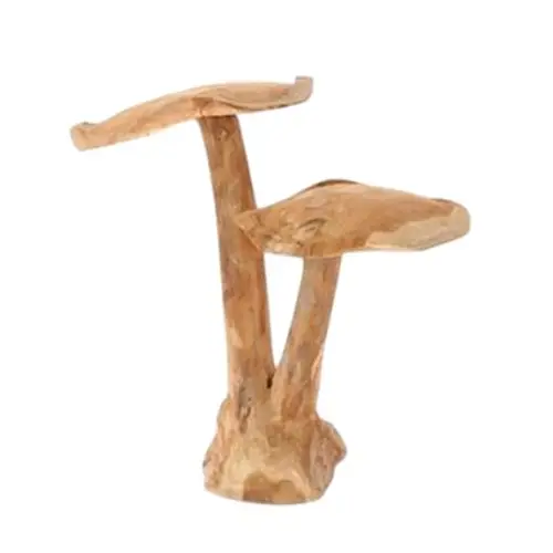 Teakholz Pilz natur 40x35x39cm
