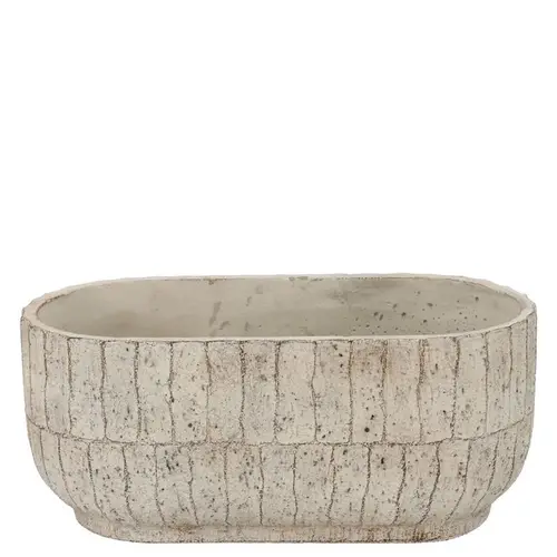 Keramik Schale Nola grau 26x13x11cm