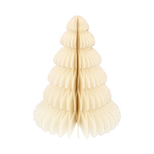 Deko Baum Papier rund creme H20cm faltbar