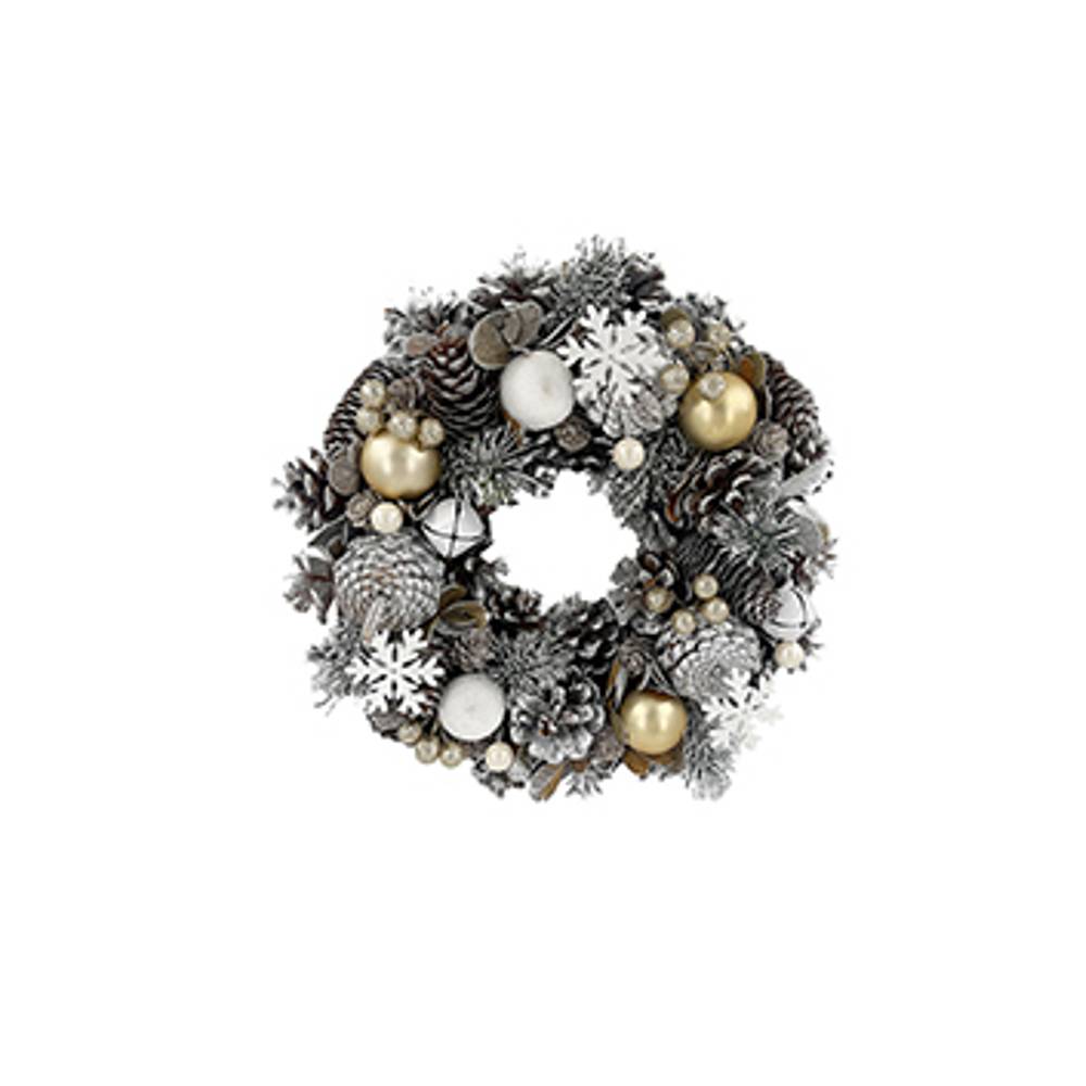 Wreath Ball silber D30cm