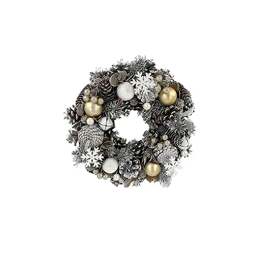 Wreath Ball silber D30cm