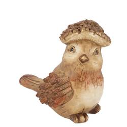 Deko Vogel Wonderland braun 17x13x17cm