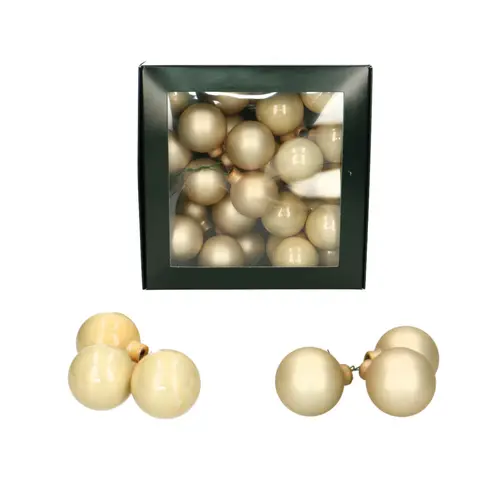 Kugel auf Draht creme mix D04cm x36