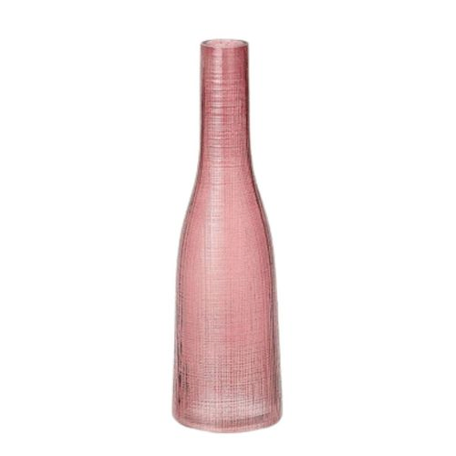 Glas Flasche Stucture weinrot D09cm H28cm