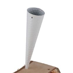 Teelichthalter Spitz weiss 4x25cm