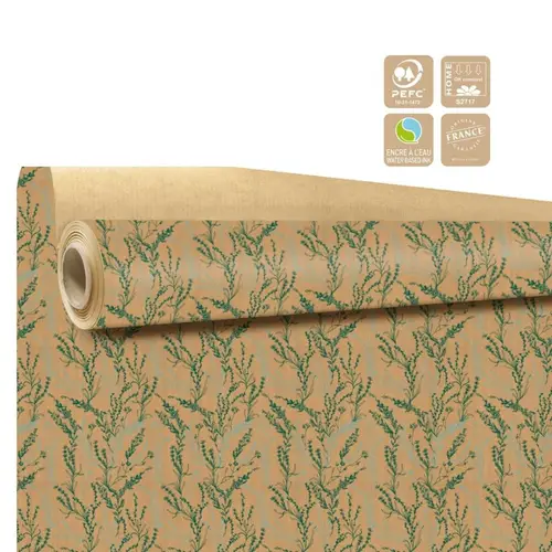 Papier Rolle 80cm 40m Arborescence grün/braun 