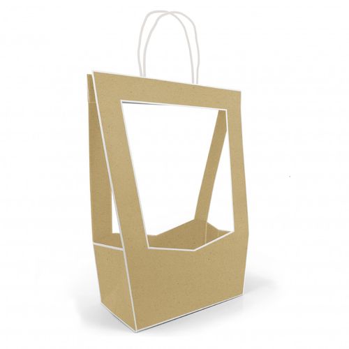Tasche Medaillon natur 30x16x50cm