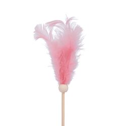 Feder auf Stab rosa 20cm 9cm