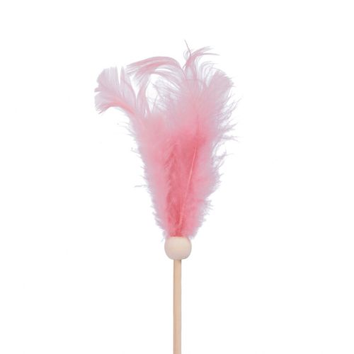 Feder auf Stab rosa 20cm 9cm