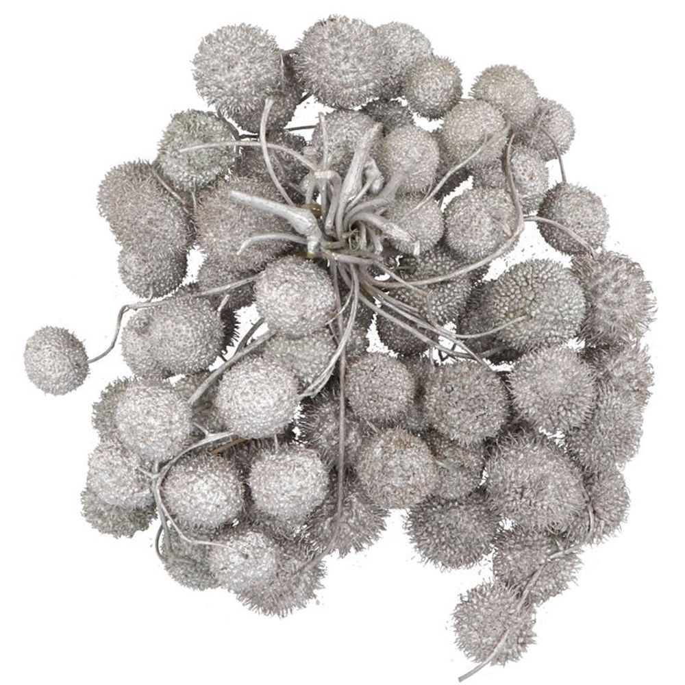 Seiden dry platane silber glitzer pro bündel