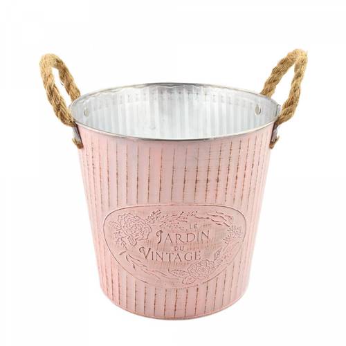 Zink Übertopf Beta rosa D20cm H19cm