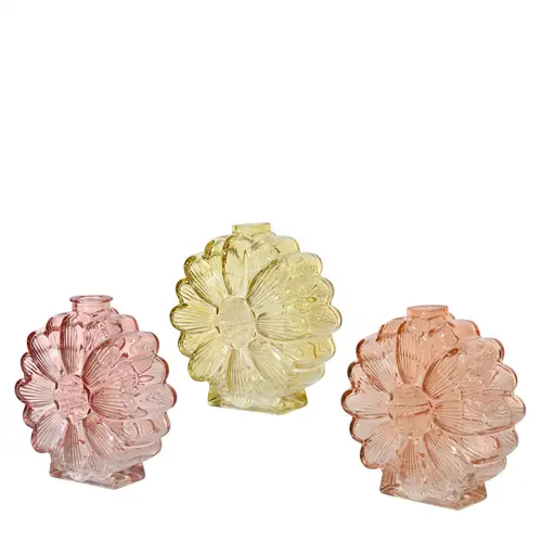 Glas Vase Flower pastel mix D14cmcm