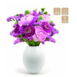 Kunststoff Vase Diabolo weiss D08cm H17.5cm 