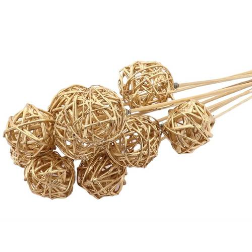 Zweigekugel auf Stab gold D05cm L50cm