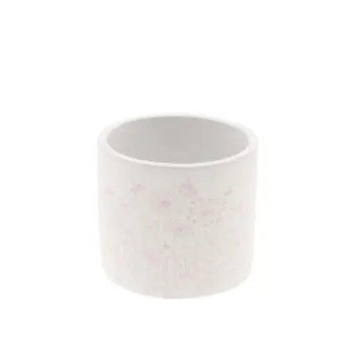 Keramik Übertopf Spring Garden weiss D13cm H11cm