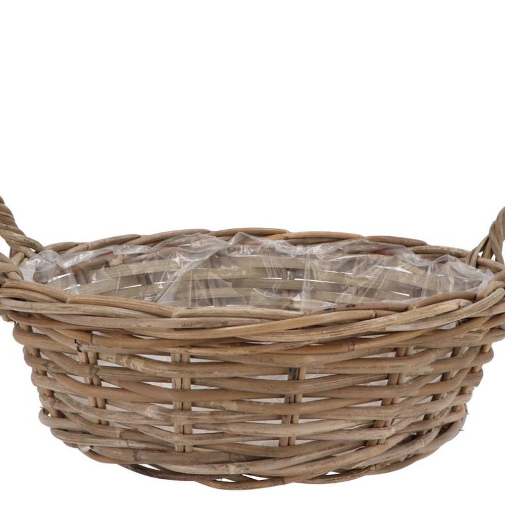 Korb Henkel Rattan Kuboo D35cm H13cm
