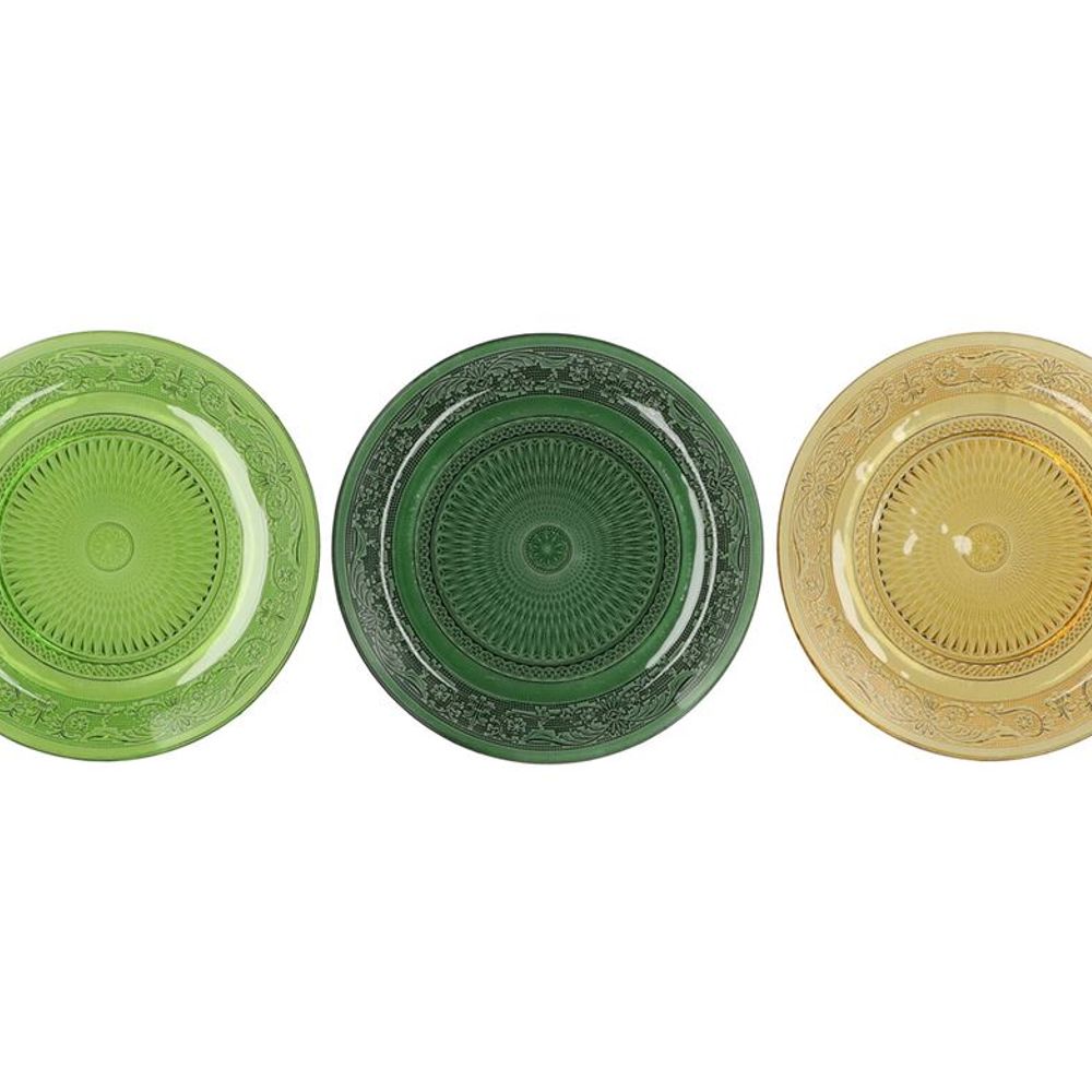 Glas Teller Dayah grün mix D20cm H02cm