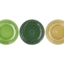 Glas Teller Dayah grün mix D20cm H02cm