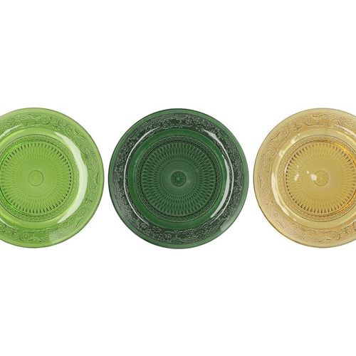 Glas Teller Dayah grün mix D20cm H02cm