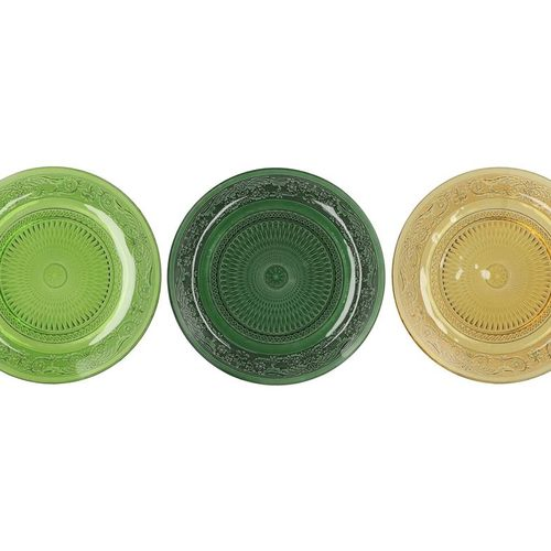 Glas Teller Dayah grün mix D20cm H02cm