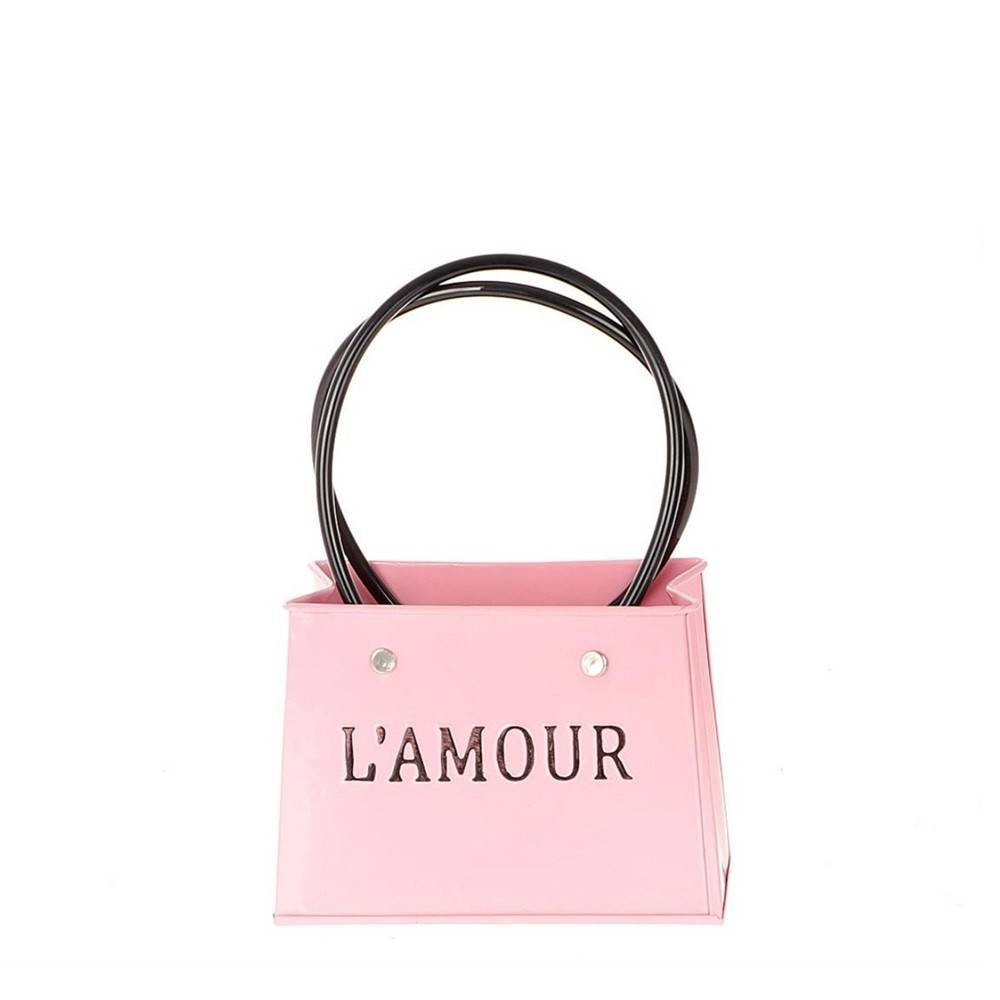 Zink Tasche L'Amour rosa 12x14x12cm