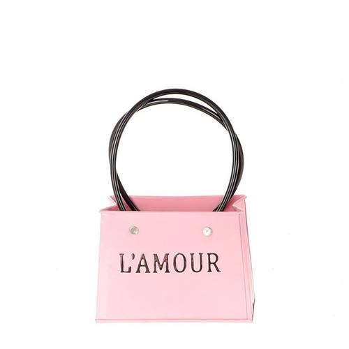 Zink Tasche L'Amour rosa 12x14x12cm
