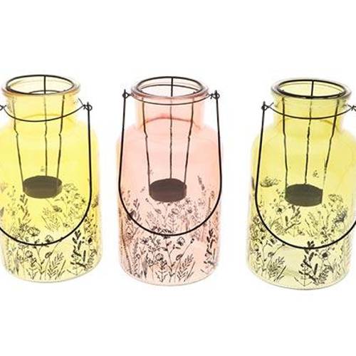 Gas Laterne Blüte mix D14.5cm