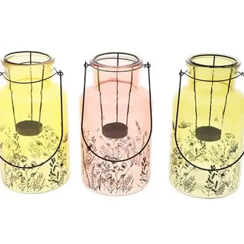 Gas Laterne Blüte mix D14.5cm