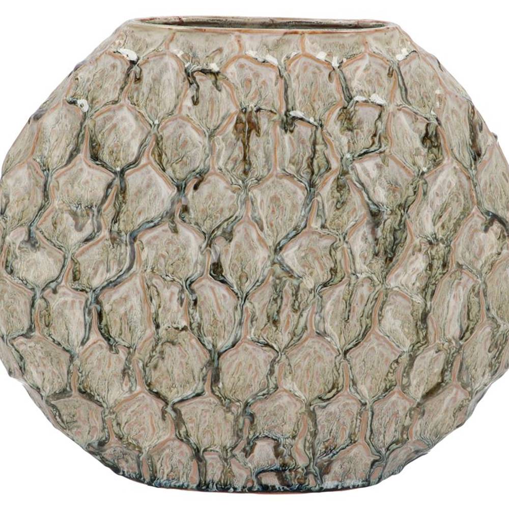 Keramik Vase Inga Jada Structure grün 41x15x33cm