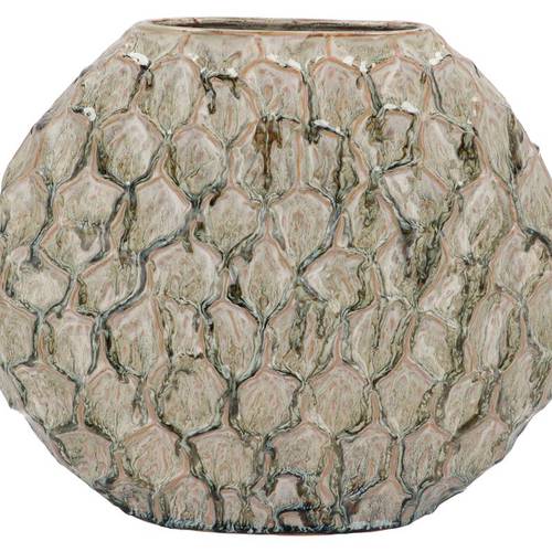 Keramik Vase Inga Jada Structure grün 41x15x33cm