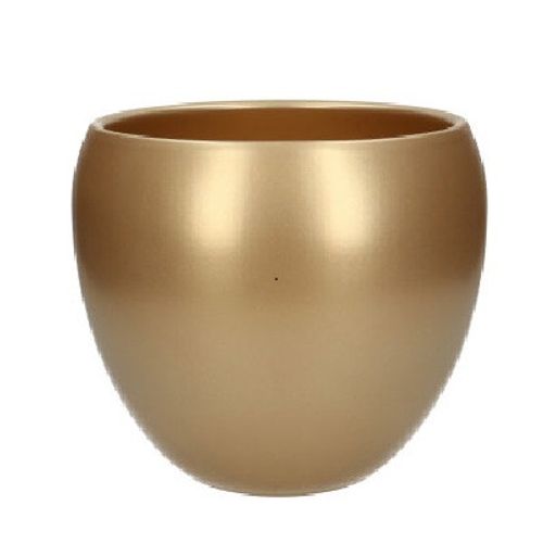Keramik Bowl gold D19/21x18.5cm
