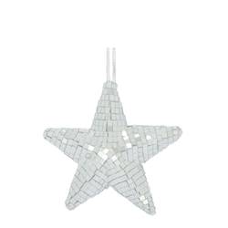 Hänger Stern Foam silber D13cm 