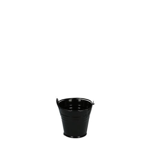 Zink Eimer schwarz +Henkel D06cm H05cm