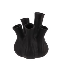 Keramik Vase Aglio schwarz Matt 13x16cm