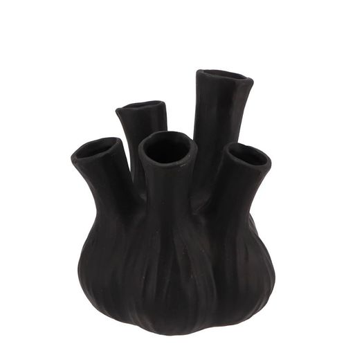 Keramik Vase Aglio schwarz Matt 13x16cm