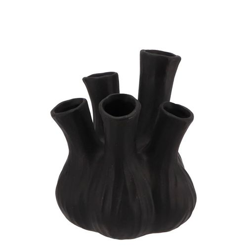 Keramik Vase Aglio schwarz Matt 13x16cm