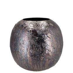 Zink Vase Noah schwarz 11x11x10cm