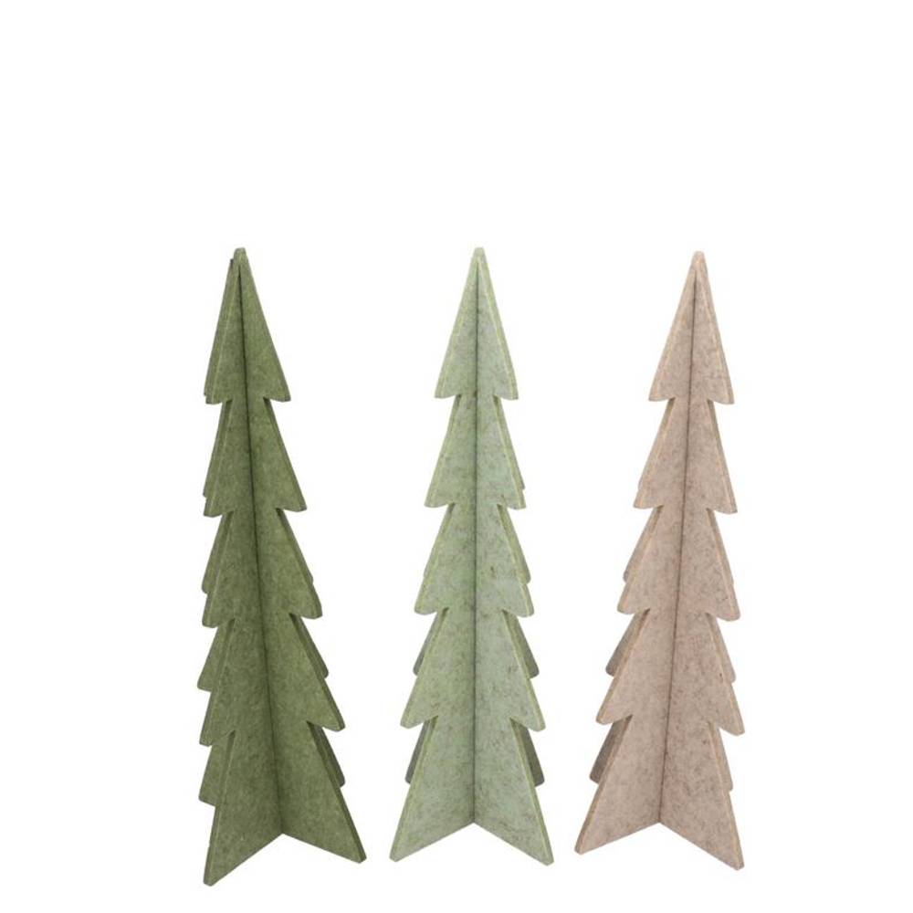 Deko Weihnachtsbaum Filz mix grün 09x25cm