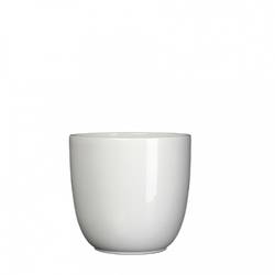 Keramik Übertopf Torino weiss D13.5cm H13cm