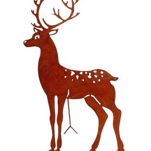 Metall Hirsche rostig D33cm H70cm